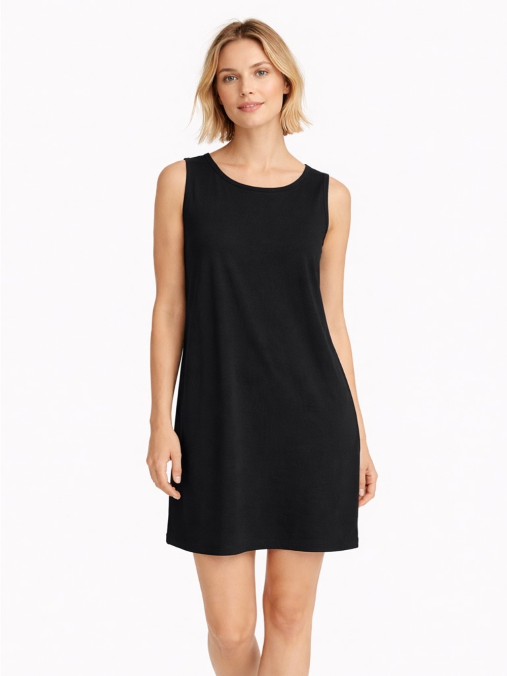 Patagonia Womens Black Organic Cotton Sleeveless Shift Mini Dress Size Medium